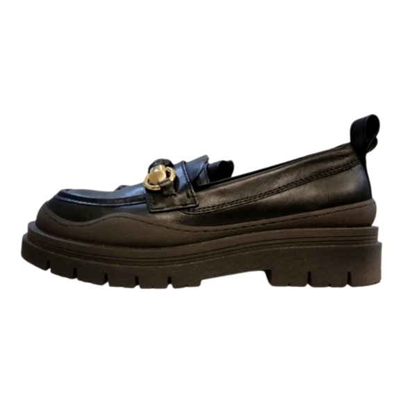 NEW See by Chloé Black Lylia Lug Loafers Black Size 40 10 - Picture 3 of 8